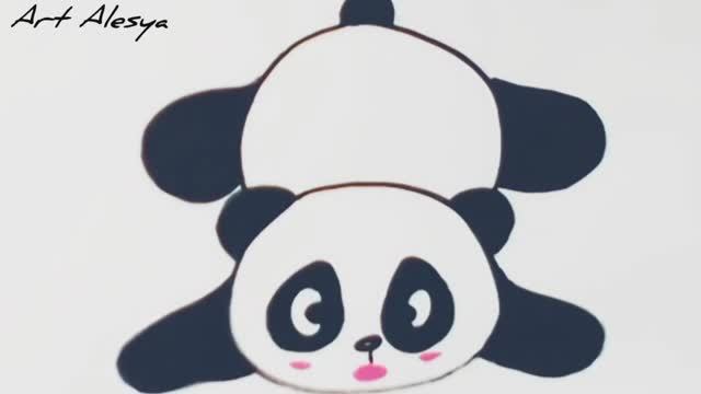 Как легко нарисовать забавную панду! смотреть онлайн
