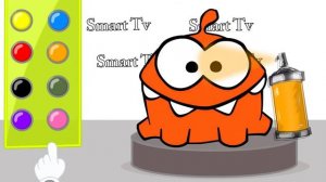 Мультик для детей  раскраска, АМ НЯМ, учим цвета