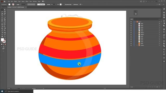 Pongal Pot l பொங்கல் பானை - How to draw Pongal pot Vector illustrator смотреть онлайн