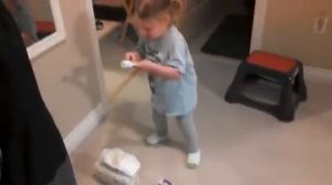 Toddler Watches Herself Poop in Mirror