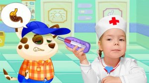 Собачка Duddu Снова Попал в Больницу | Настя Доктор Лечит Песика Дуду