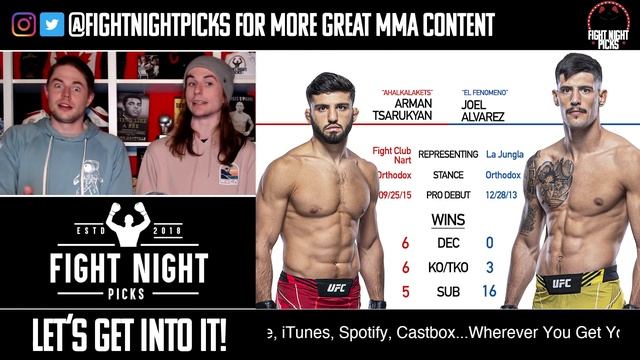 UFC Fight Night: Arman Tsarukyan vs. Joel Alvarez Preview & Prediction смотреть онлайн