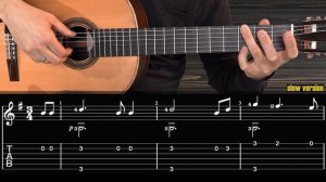 КОЛЫБЕЛЬНАЯ Брамса на Гитаре. Уроки Гитары. Ноты и Табы My Guitar