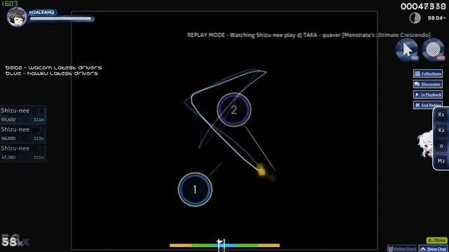 osu! | Quick Wacom vs hawku Drivers Comparison | Poor RX Play смотреть онлайн