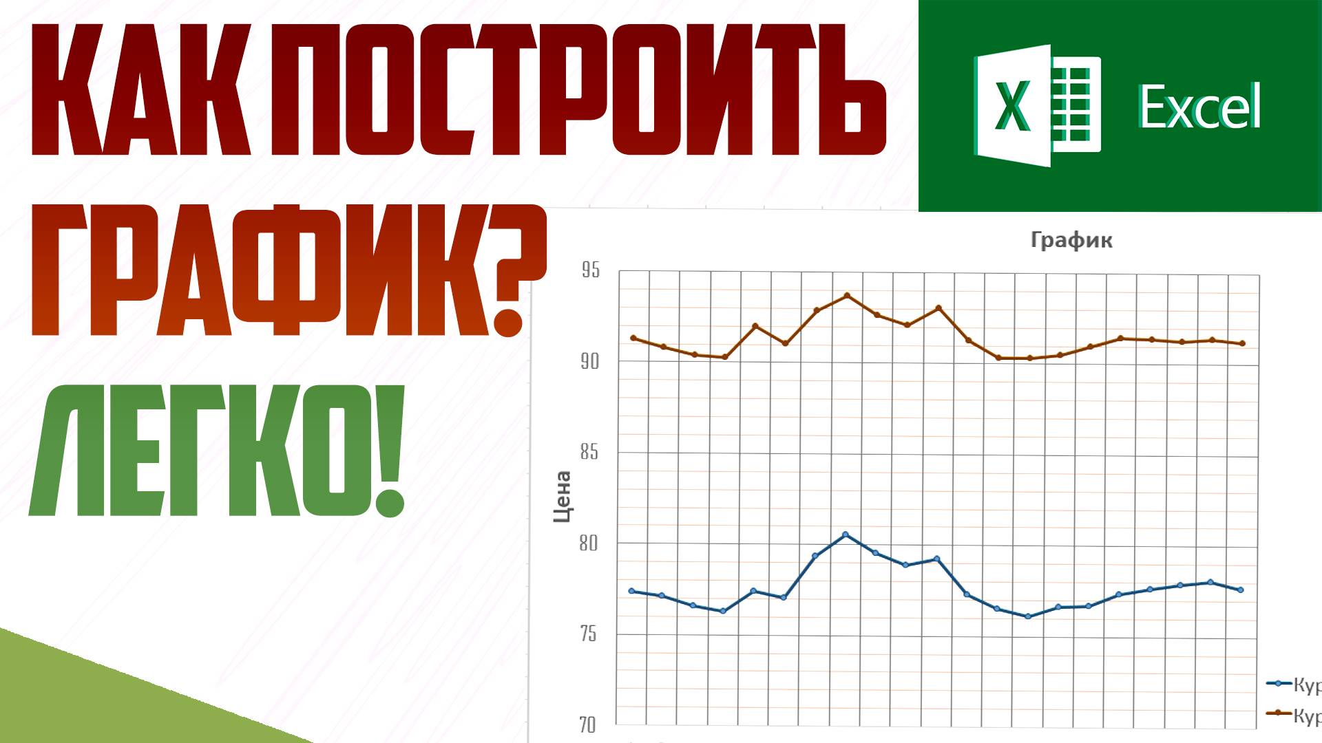 Как построить график в Excel ? смотреть онлайн