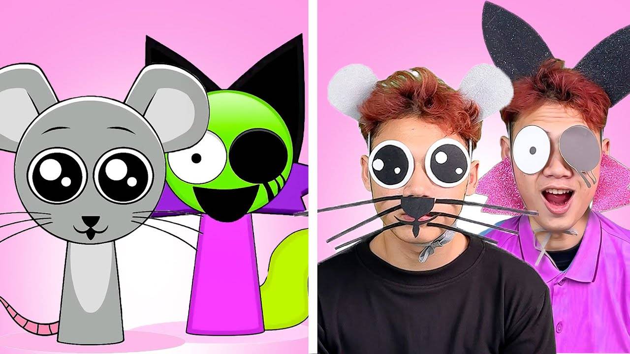 Крысиный танец Sprunki встречается с кислотной фазой 4 в реальной жизни смотреть онлайн