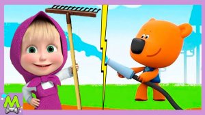 Ми-Ми-Мишки против Маши и Медведя.Огородные Приключения с Героями Мультфильмов.Кто Лучше