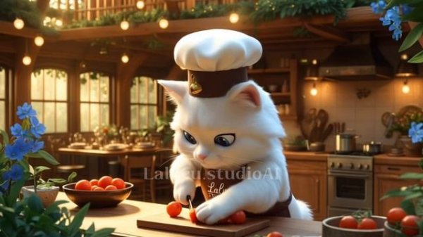 The Cat Chef and His Magical Restaurant _ Cat Chef _ Cooking Cat _ Cat Cooking