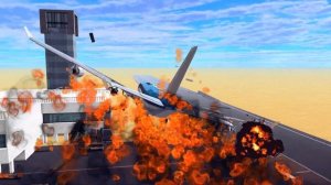 Engine Exploded - Emergency Landing Failed ! Airplane Crashes & Landings! Besiege plane crash