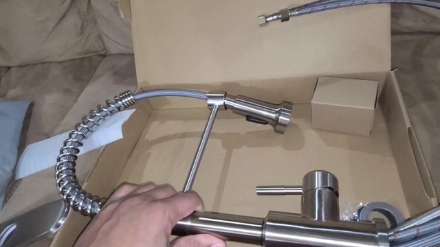 ARRISEA Kitchen Faucet, Pull-Down Kitchen 10'' Brushed Nickel Stainless Steel смотреть онлайн