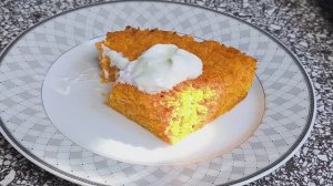 Морковная запеканка к чаю