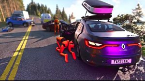 Обгоны и аварии на трассе в бимке💥 #10 Beam ng Drive