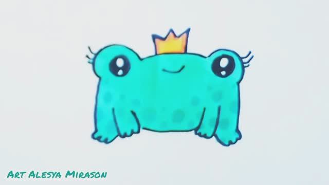 Как очень просто нарисовать лягушку для ребенка! смотреть онлайн