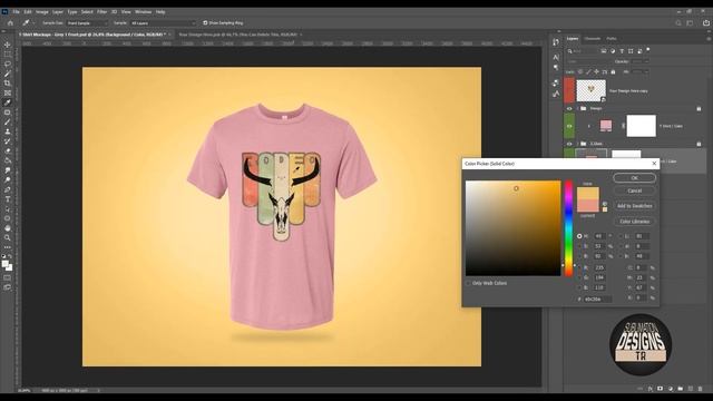 Tshirt Mockup Psd - Colors can be changed and 5 different backgrounds included смотреть онлайн