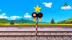 Железнодорожный переезд Мультфильм для детей №13 Railroad Crossing Animation