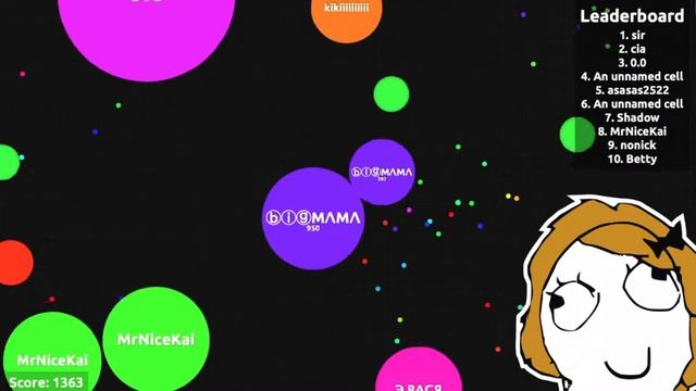 Agar.io Gameplay by Big Mama #2 смотреть онлайн