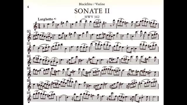 G.F Haendel Flute Sonata in A minor( HWV 362), -Accompaniment- 1 LARGETTO смотреть онлайн