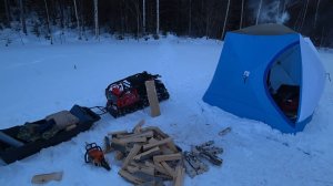 ДВУХДНЕВНАЯ РЫБАЛКА//НОЧЬ НА ЛЬДУ