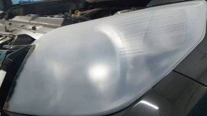 Химическая полировка фар - восстановление прозрачности пластика фар Toyota Prado