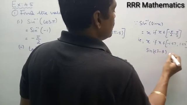Standard-12/ Find the value, if exists.(i)sin⁻¹(cosπ) (ii) tan⁻¹[sin(-5π/2)] (iii) sin⁻¹ (sin5) смотреть онлайн