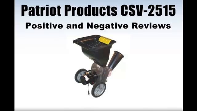 Patriot CSV2515 Electric Wood Chipper/Shredder - Is It True What They Say? смотреть онлайн