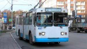 Троллейбус Екатеринбурга ЗиУ-682В-012 [В0А] борт. №497 маршрут №32 на остановке "Уральская"