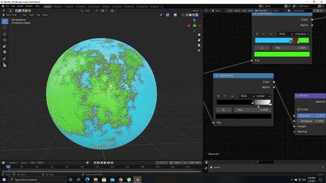 Create procedural earth like shader using nodes| Create with nodes| blender nodes tutorial смотреть онлайн