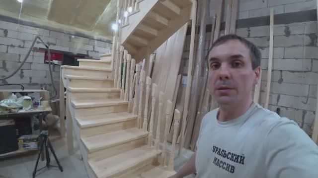 Лестница на заказ в Петропавловск Камчатский.Установка лестницы и стулья ракушки. смотреть онлайн