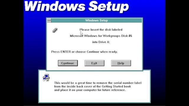 Installing Windows for Workgroups 3.11 build 026 смотреть онлайн