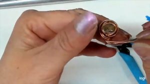 Wire Wrapp МК кольцо из медной проволоки с камнем