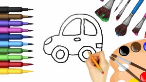 КАК НАРИСОВАТЬ МАШИНКУ: рисование, раскрашивание и разукрашки для детей и малышей 🌈