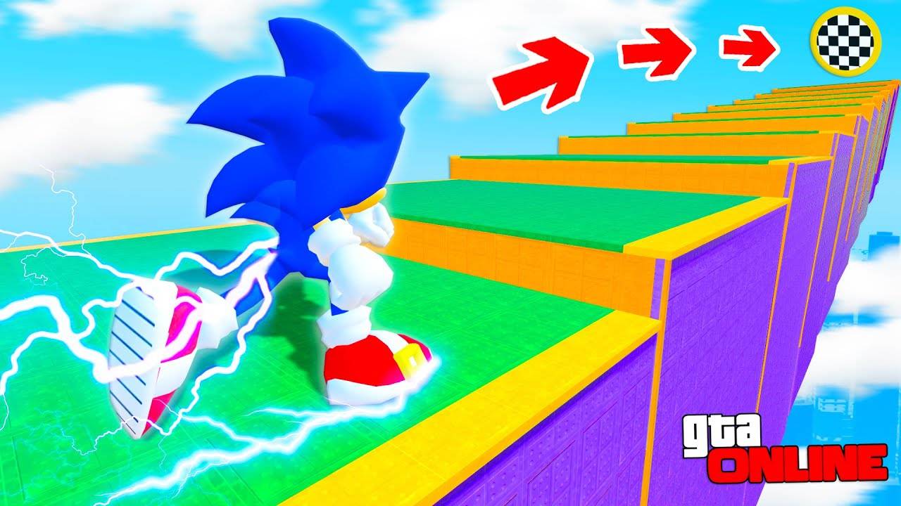 Как далеко соник сможет забраться по ступенькам лестницы ? - эксперимент в гта 5 + говорящий бен смотреть онлайн