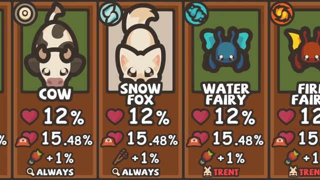 Tame Rate Of All 30 Animals Taming.io