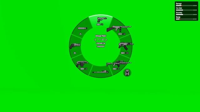 GTA 5 Weapon Wheel Green Screen || Green Screen Effects || VFX