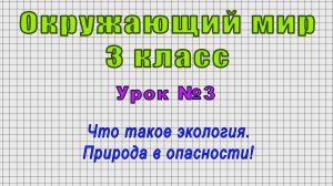 Окружающий мир 3 класс (Урок№3 - Что такое экология. Природа в опасности!)
