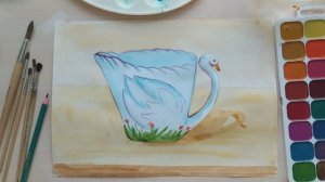 Дизайн чайной чашки.  ИЗО. Уроки рисования.