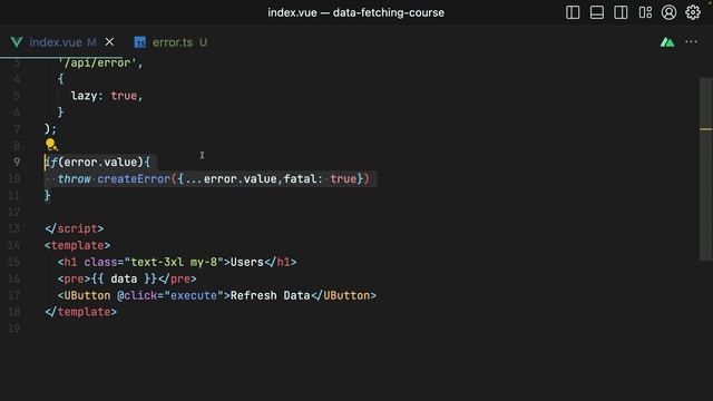 07_Error Handling with useFetch смотреть онлайн