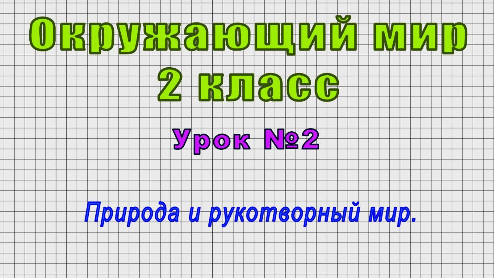 Окружающий мир 2 класс (Урок№2 - Природа и рукотворный мир.) смотреть онлайн