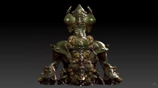 Qunzbi female closeup (3D, Zbrush) смотреть онлайн