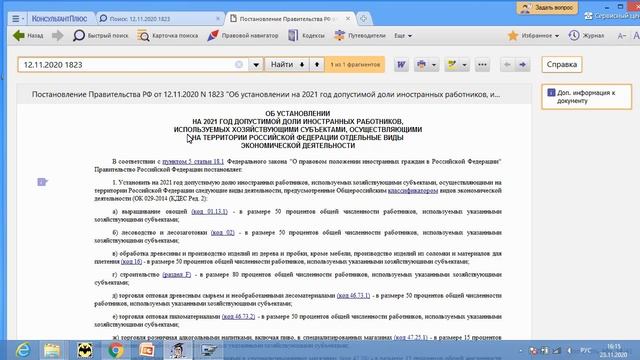 Правительство установило допустимую долю иностранных работников на 2021 г. смотреть онлайн