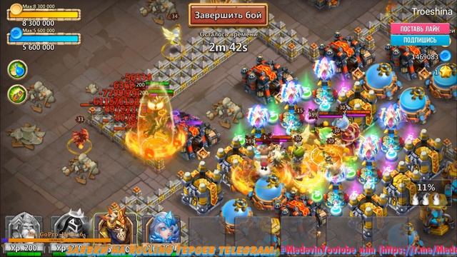 ВАРЛОК \ WARLOCK, 12-12, БАСТИОН 8-8, ОБЗОР, Castle Clash, Битва замков смотреть онлайн