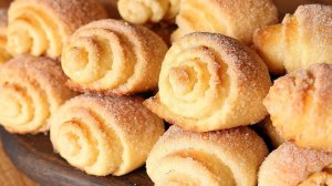 НЕМНОГО МОЛОКА и БЫСТРАЯ ВЫПЕЧКА к Чаю у Вас НА СТОЛЕ! САХАРНЫЕ ЗАВИТУШКИ. Печенье. Рецепт печенья