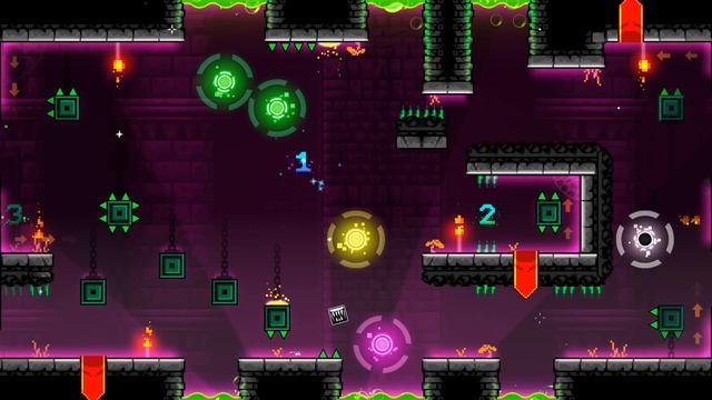 Играем в Геометрии дэш - Dash V4 — это потрясающе! (Все монеты) — Geometry Dash смотреть онлайн