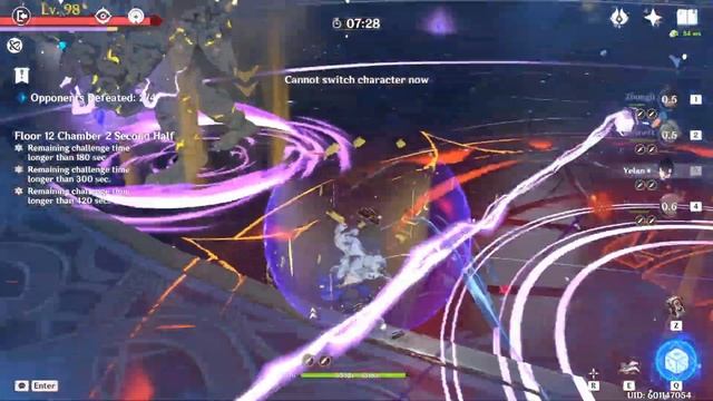 3.2 Abyss  ★  36  ★  C0 Raiden Hyperbloom  ✧  C1 Yoimiya Hypercarry