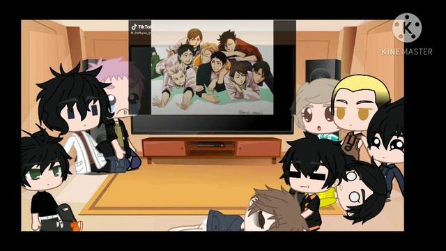 Aoba Johsai Reacts To Oikawa + Kageyama // Haikyuu!! // GCRV // Iwaoi