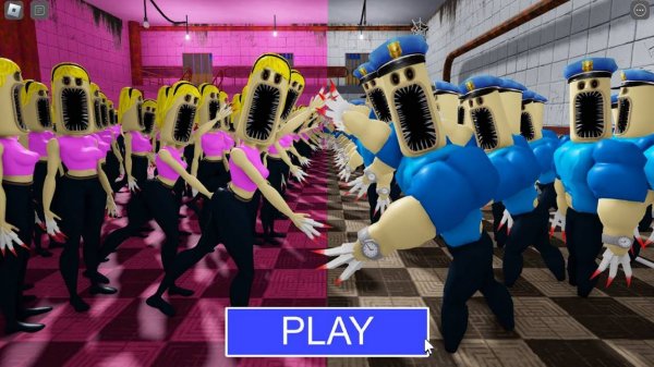 1000 EXE ДЕВУШЕК BARRY Против 1000 EXE BARRY в BARRY'S PRISON RUN! New Scary Obby в РОБЛОКС