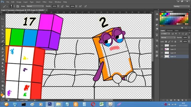 Don't Jealous NB 2! Numberblocks 8 and 17 becomes a friends | Numberblocks fanmade coloring story смотреть онлайн