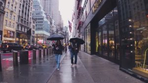 Дождливый день в Нью-Йорке. Расслабляющая Прогулка 4K март 2025 года
