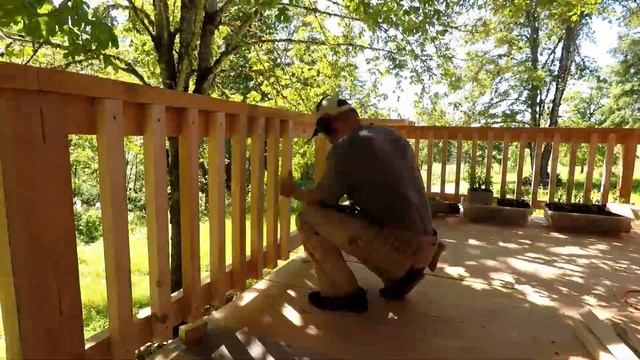 Building Our Yurt Deck, Finished Decking and Railing смотреть онлайн