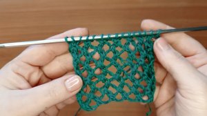 Ажурный узор спицами для кофточки